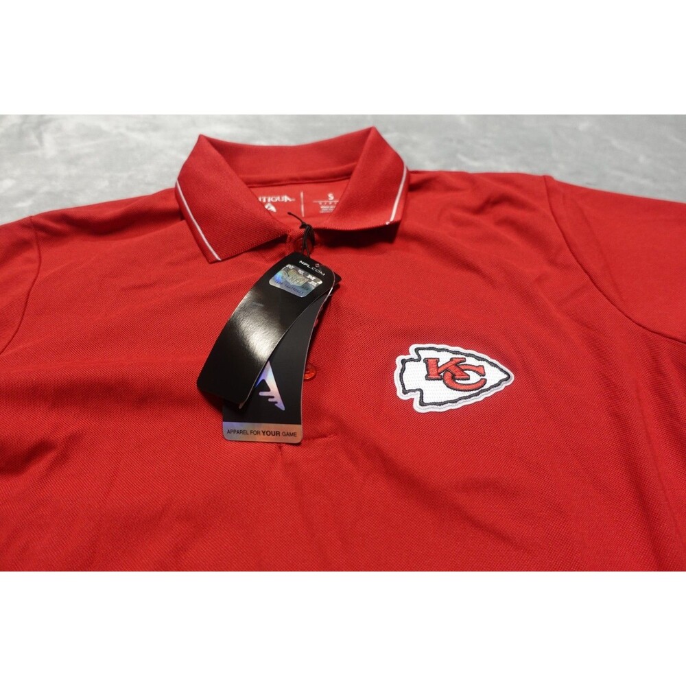 Kansas City Men's Small Antigua Red Chest Logo Polo Shirt NFL Football NWT - Picture 4 of 10